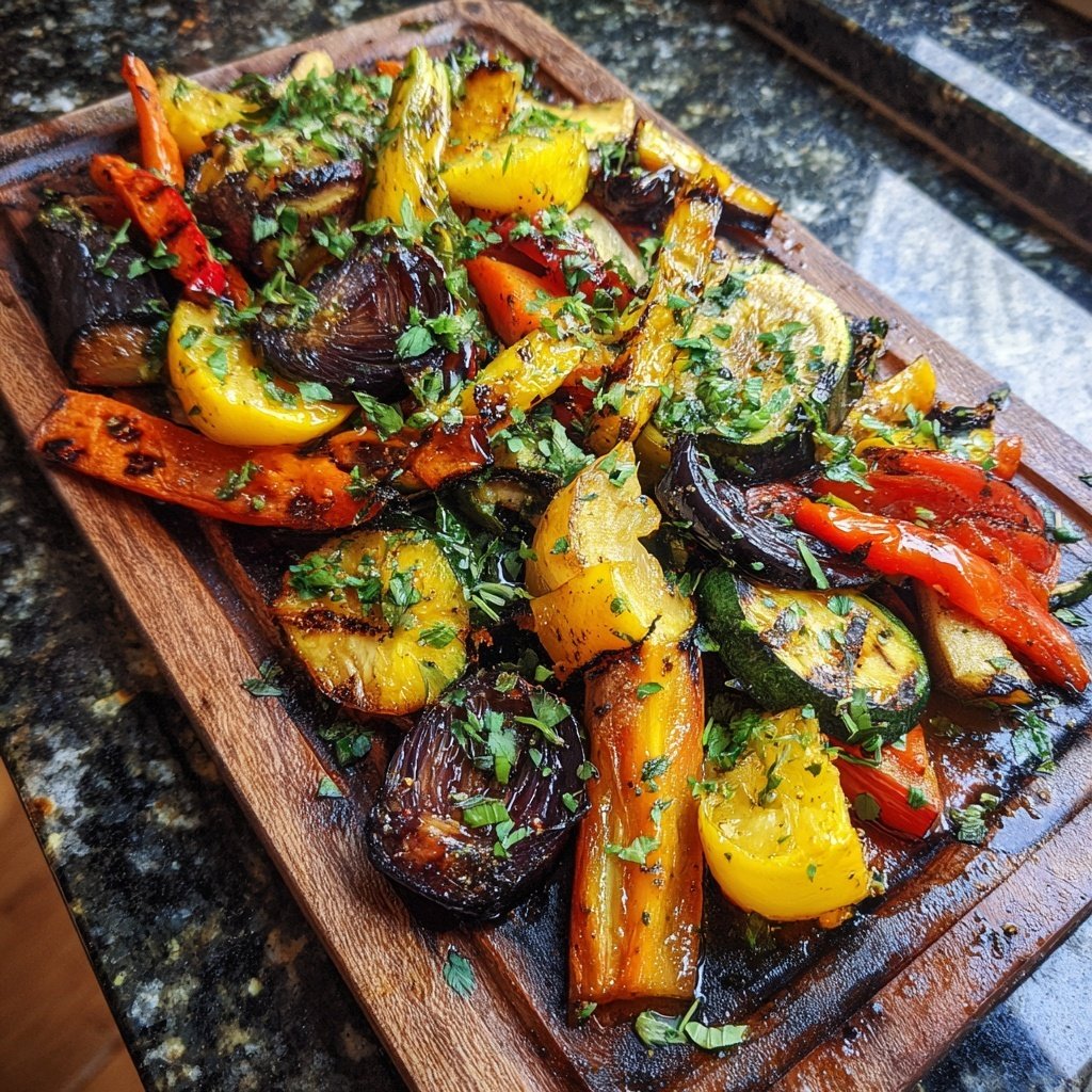Healthy Lemon Herb Grilled Veggies