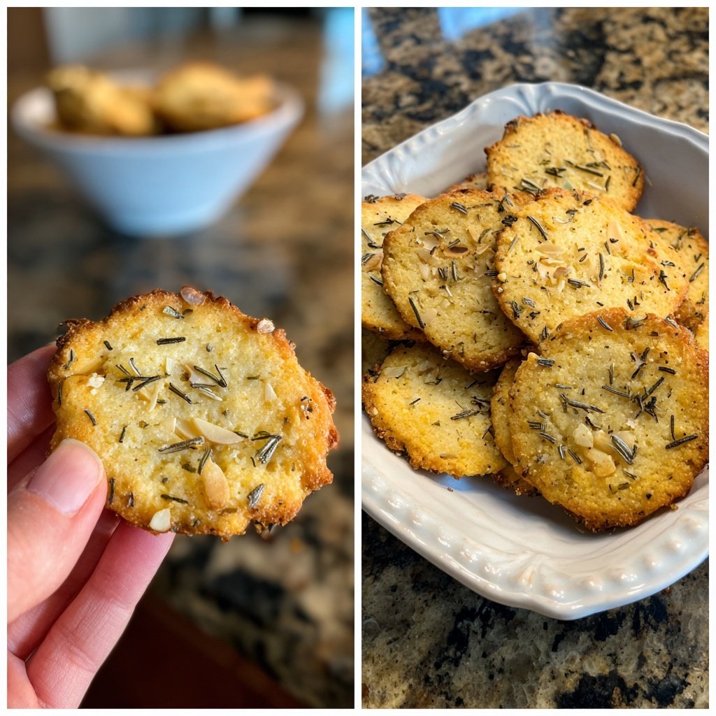 Rosemary Almond Shortbread Cookies
